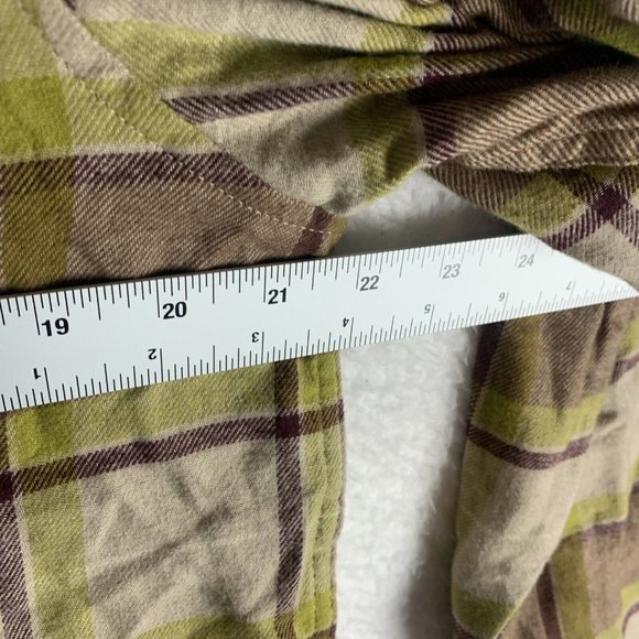 Alpine Design Flannel Shirt Men's Small Brown Plaid Cotton Long Sleeve 7017 - Picture 7 of 8